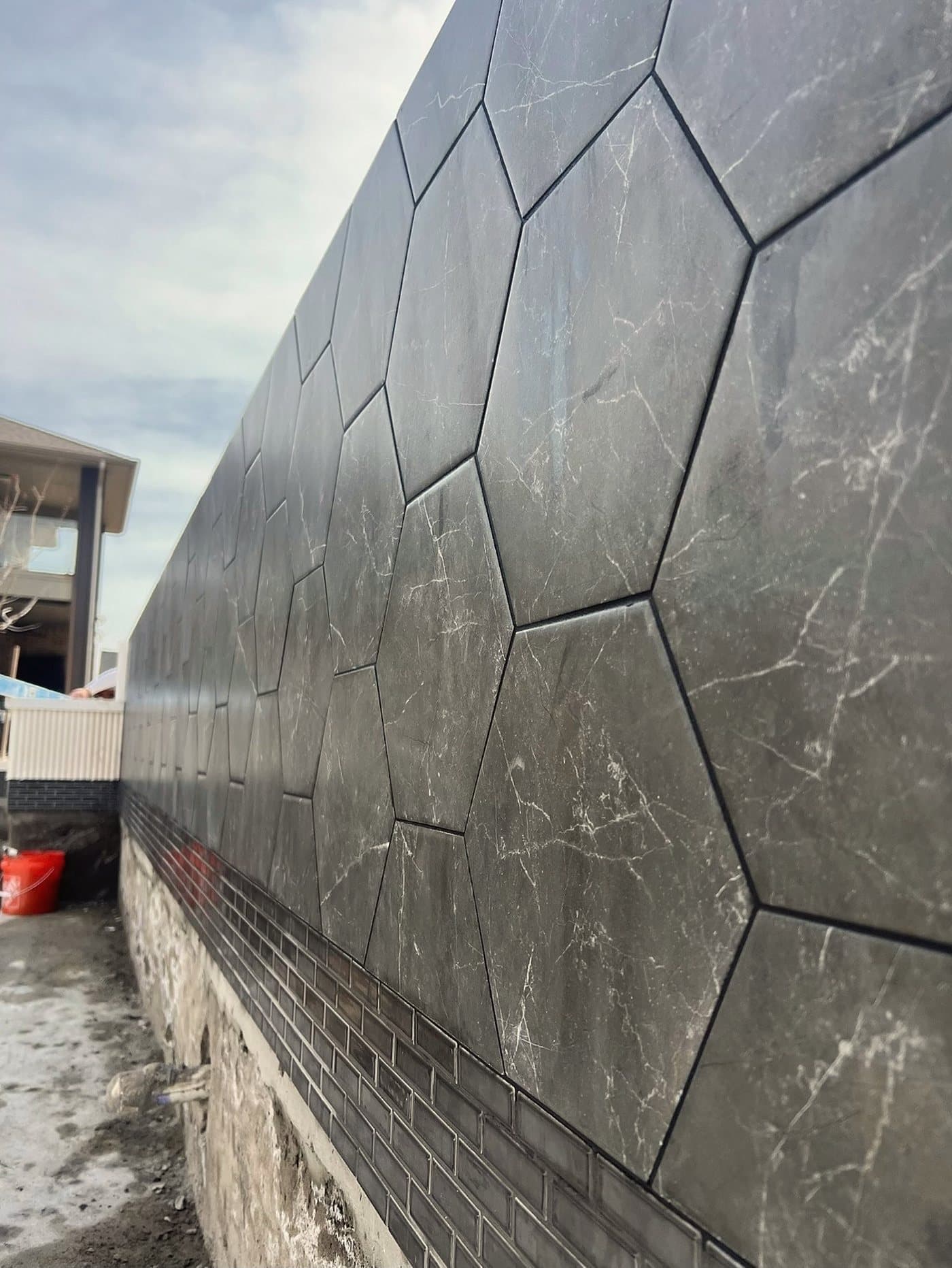 Large-Format Hex Tile Wall — Tile